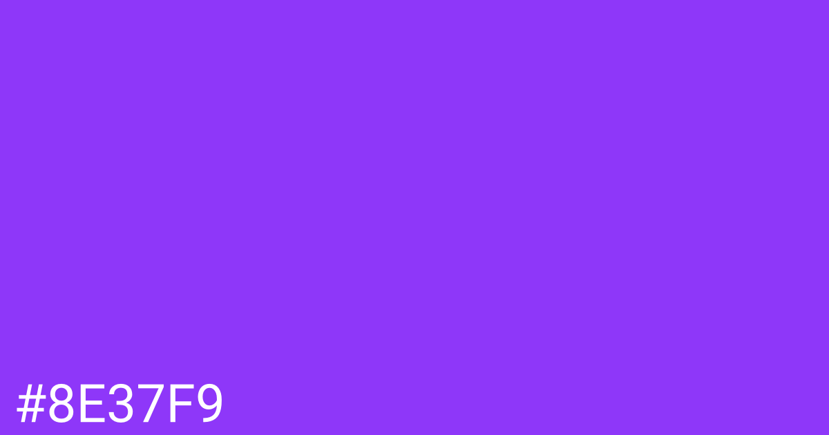 Hex color #8e37f9 graphic