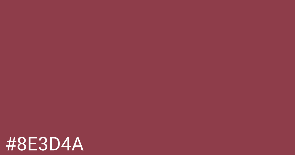 Hex color #8e3d4a graphic