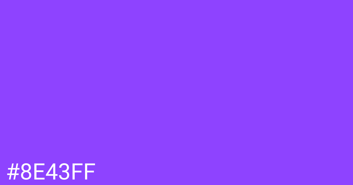 Hex color #8e43ff graphic