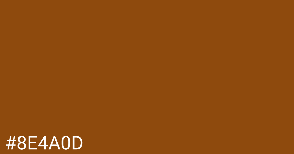 Hex color #8e4a0d graphic