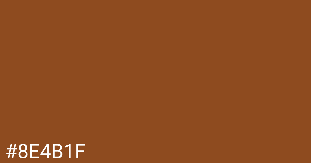 Hex color #8e4b1f graphic