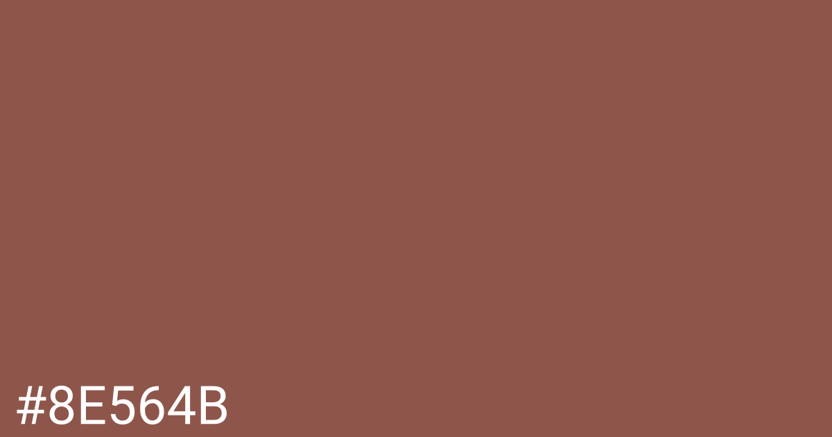 Hex color #8e564b graphic