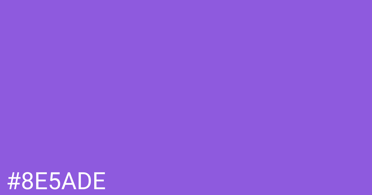 Hex color #8e5ade graphic