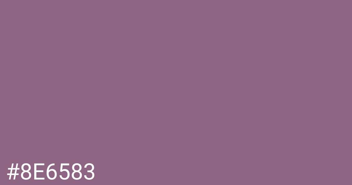 Hex color #8e6583 graphic