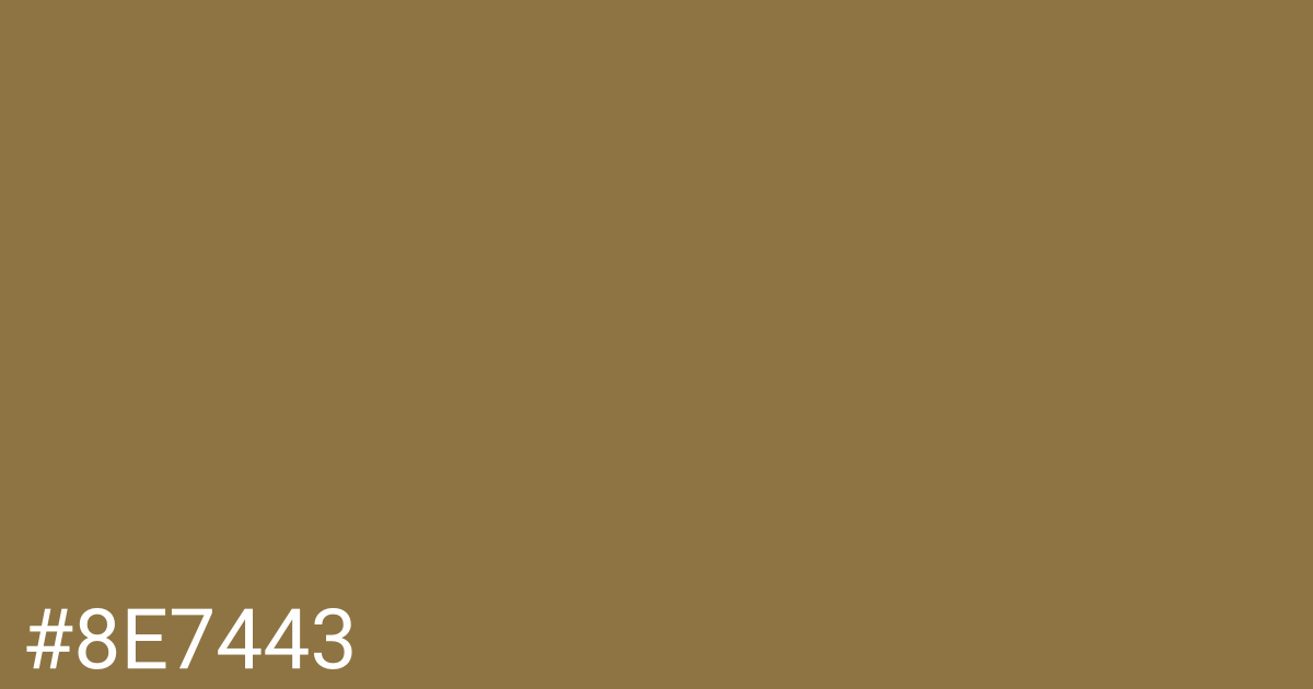 Hex color #8e7443 graphic