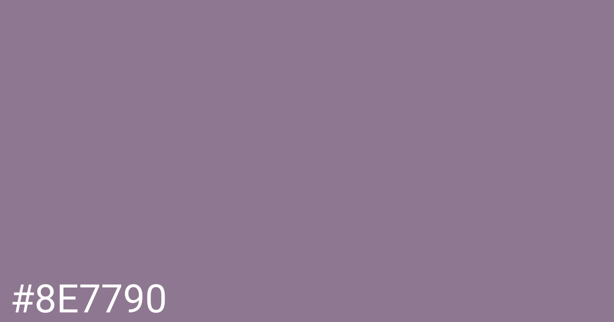 Hex color #8e7790 graphic