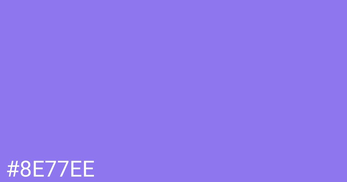 Hex color #8e77ee graphic