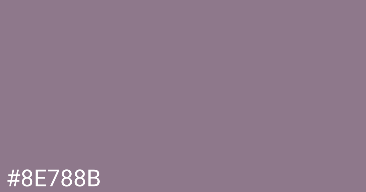 Hex color #8e788b graphic