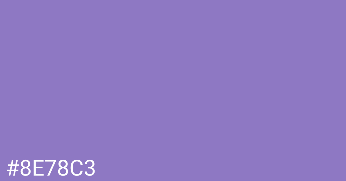 Hex color #8e78c3 graphic