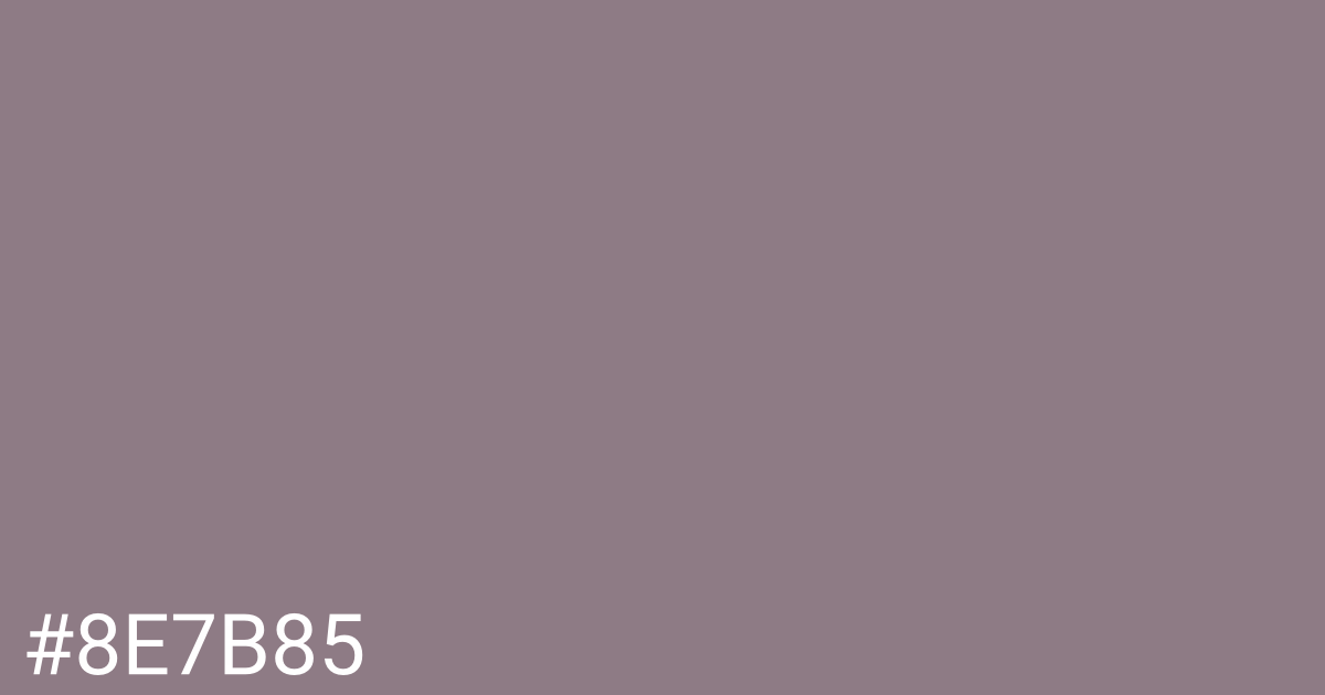 Hex color #8e7b85 graphic