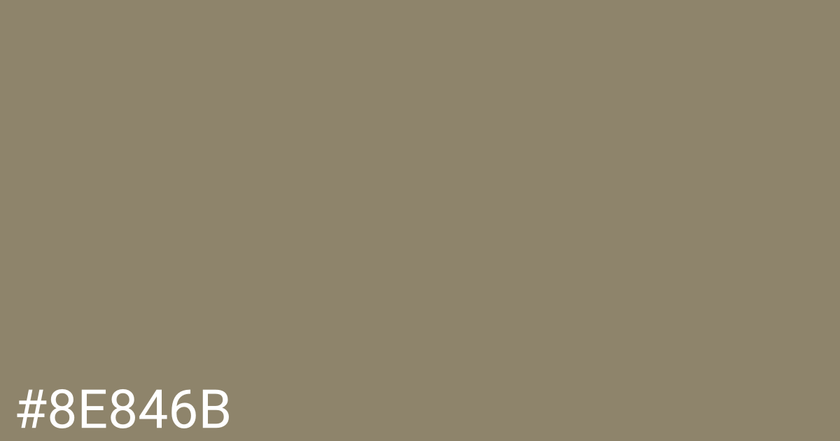 Hex color #8e846b graphic