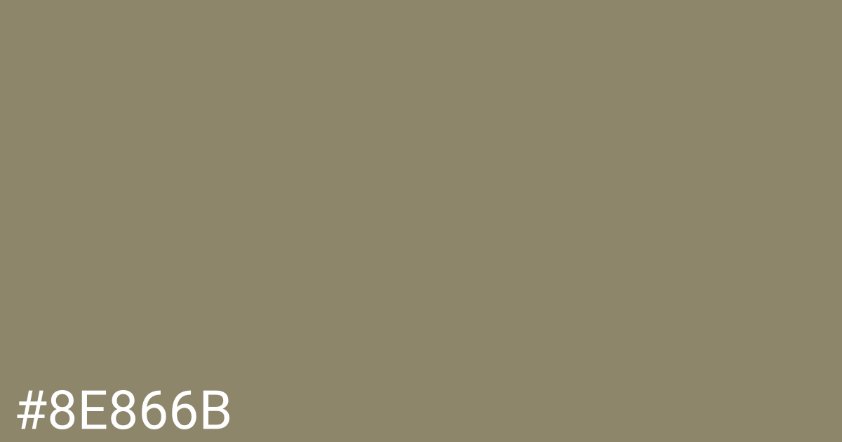 Hex color #8e866b graphic