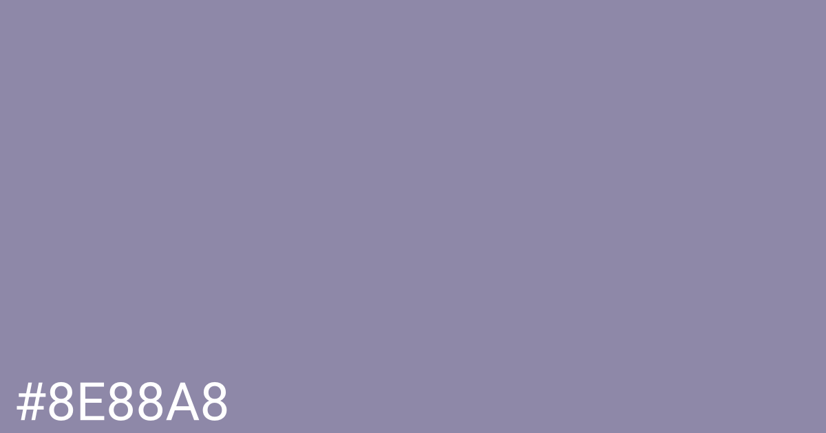 Hex color #8e88a8 graphic