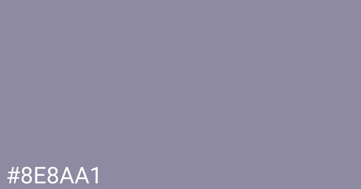 Hex color #8e8aa1 graphic