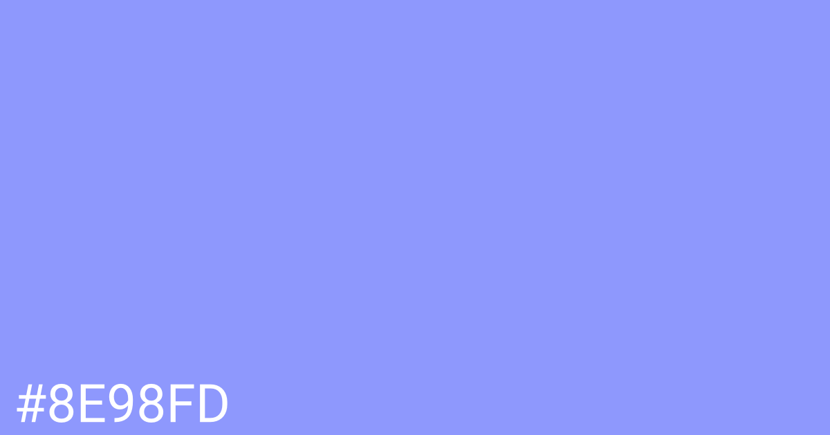 Hex color #8e98fd graphic