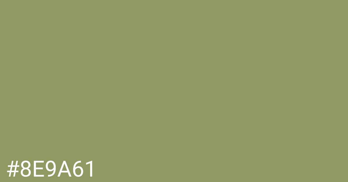 Hex color #8e9a61 graphic