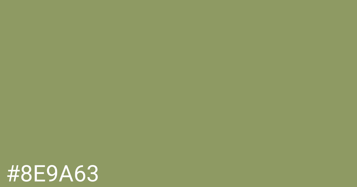 Hex color #8e9a63 graphic