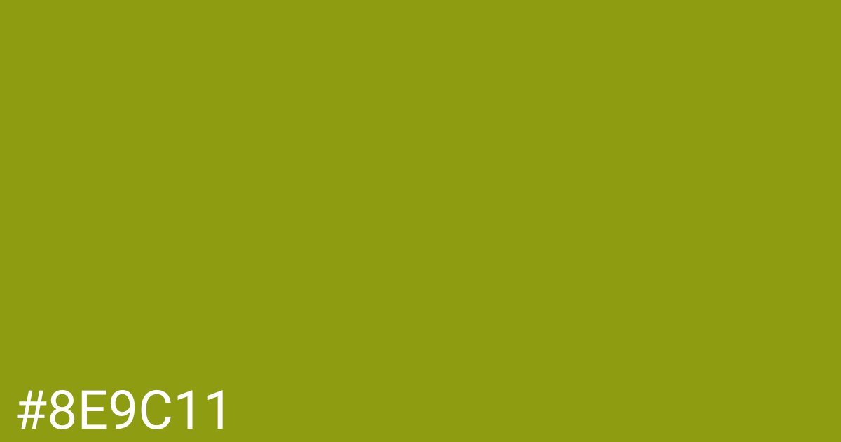Hex color #8e9c11 graphic
