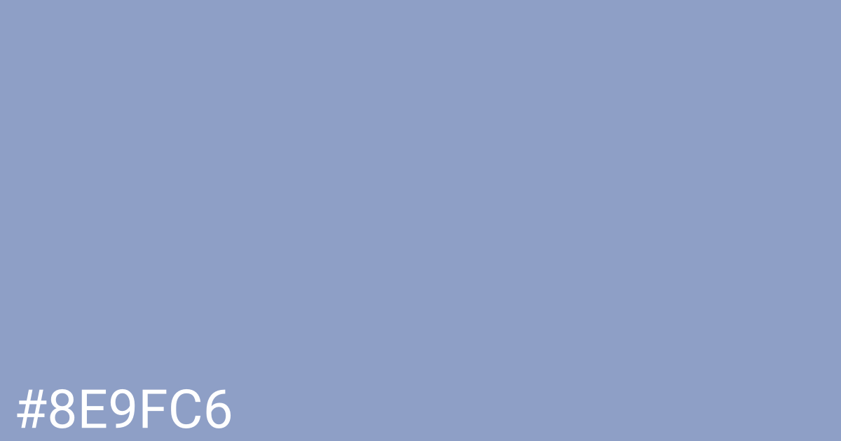 Hex color #8e9fc6 graphic