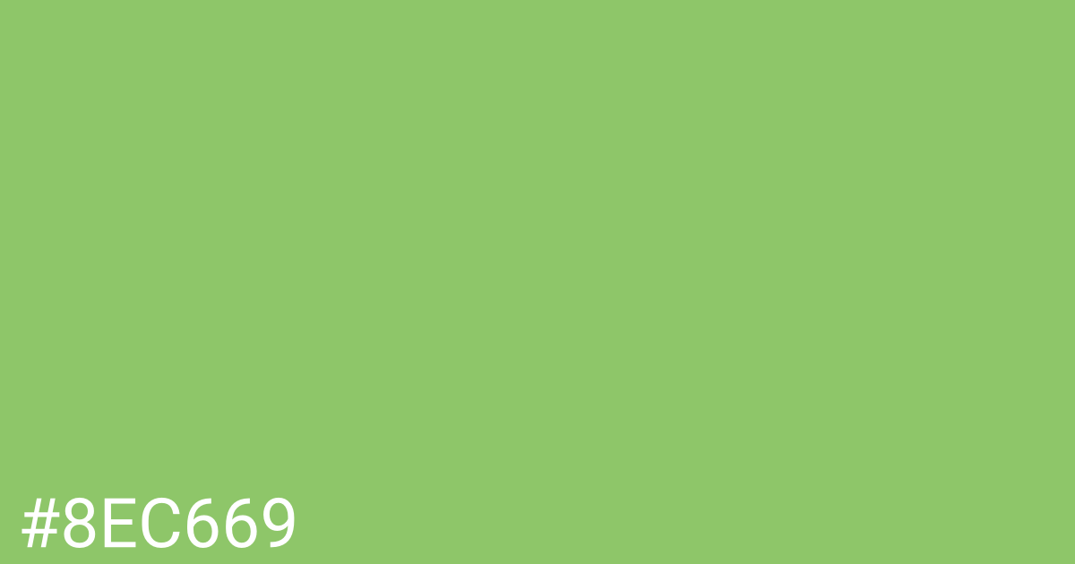 Hex color #8ec669 graphic