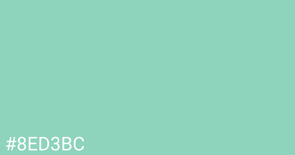 Hex color #8ed3bc graphic