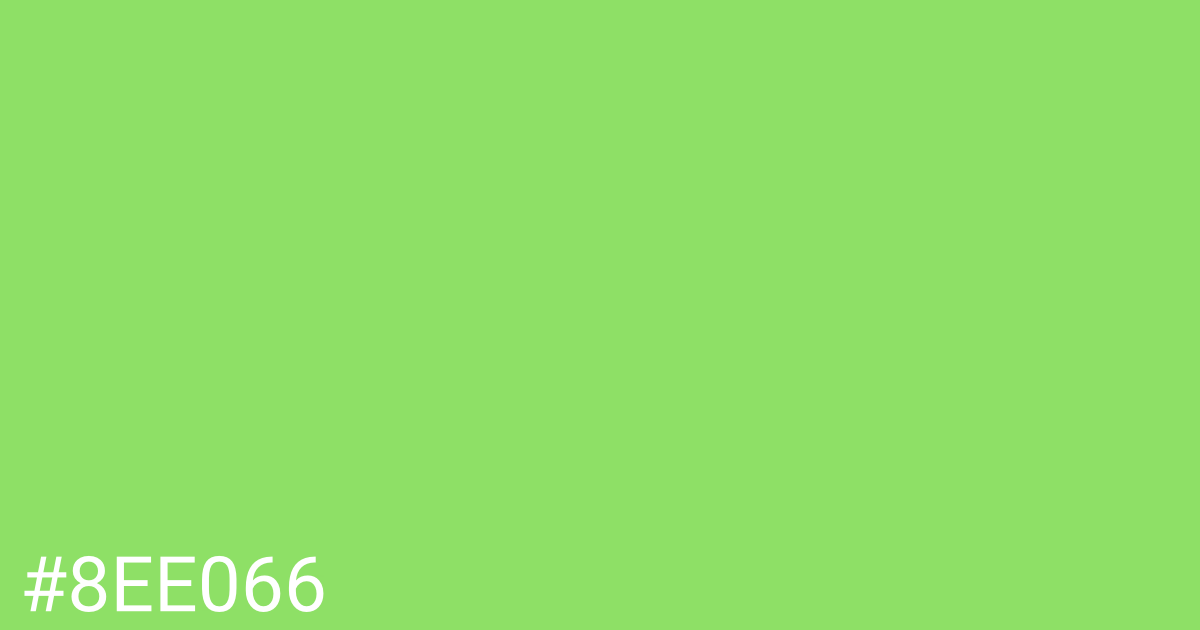 Hex color #8ee066 graphic