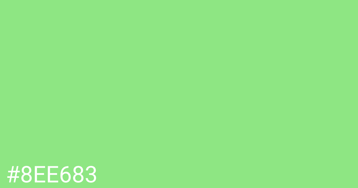 Hex color #8ee683 graphic