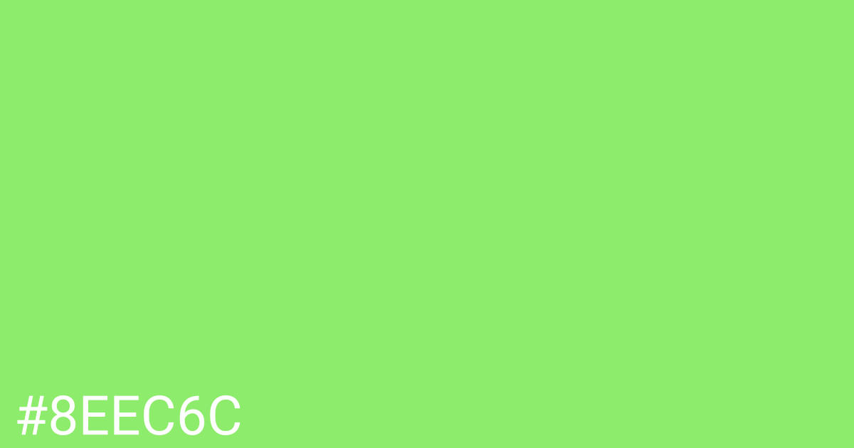 Hex color #8eec6c graphic