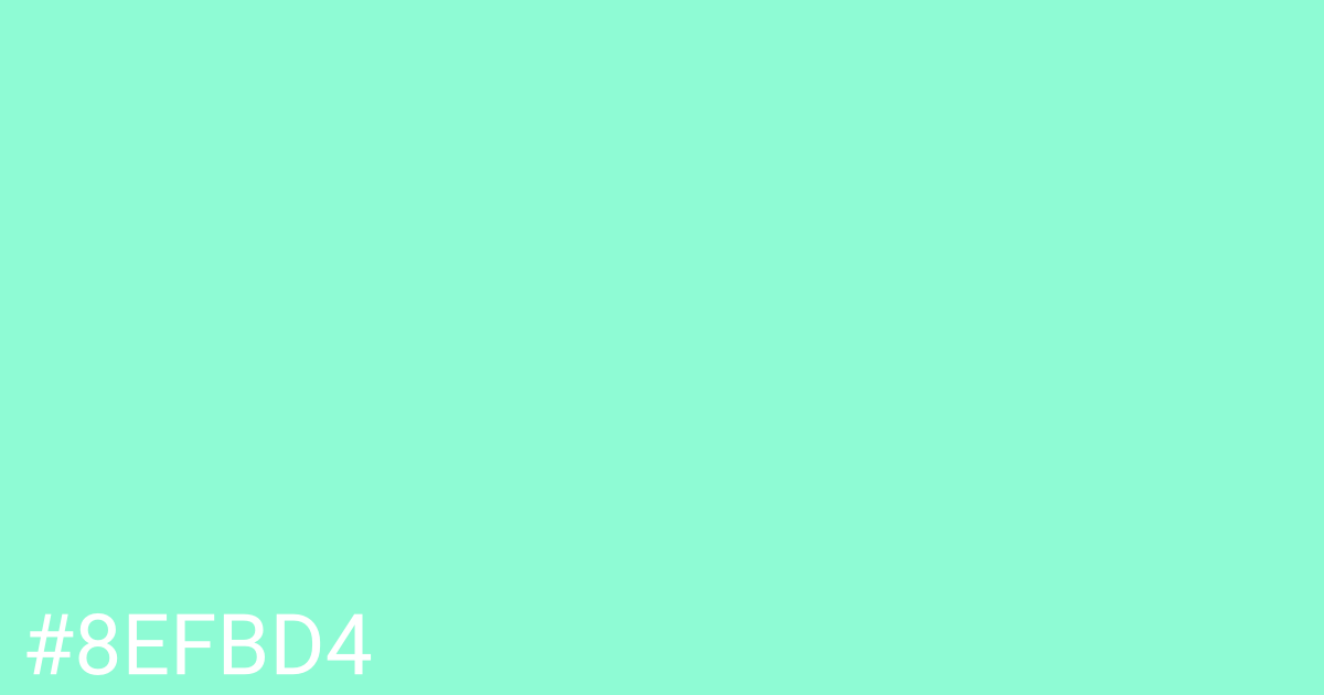 Hex color #8efbd4 graphic