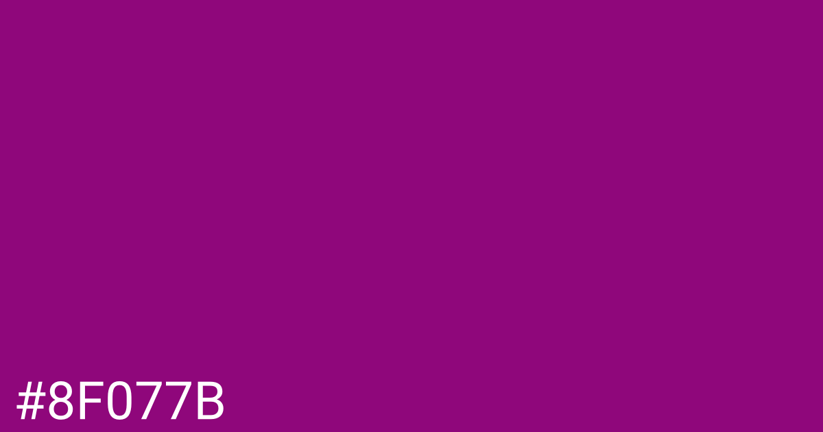 Hex color #8f077b graphic