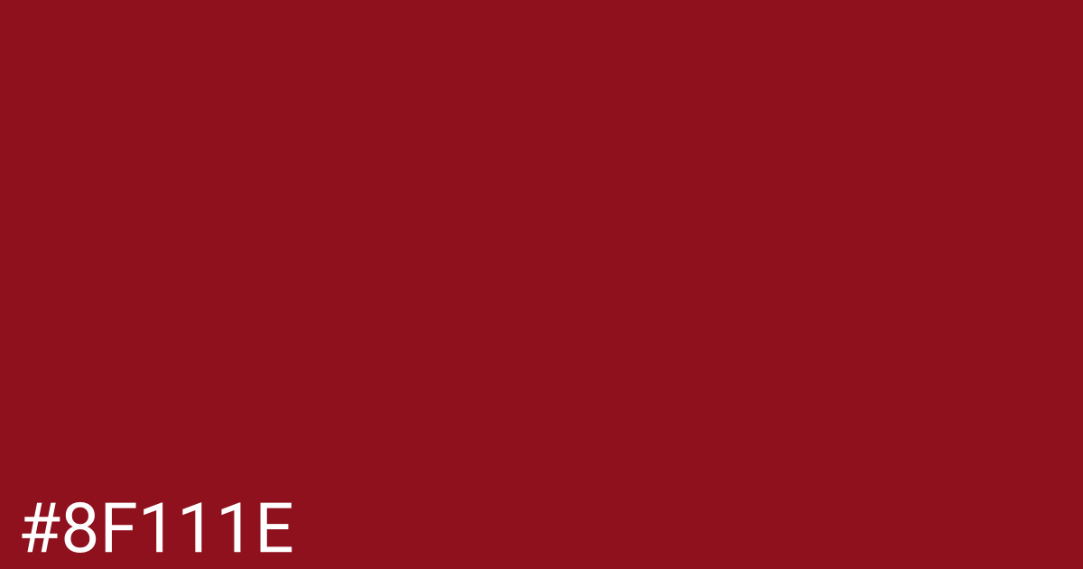 Hex color #8f111e graphic