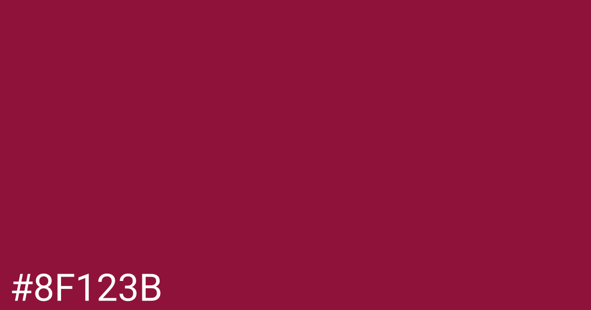 Hex color #8f123b graphic