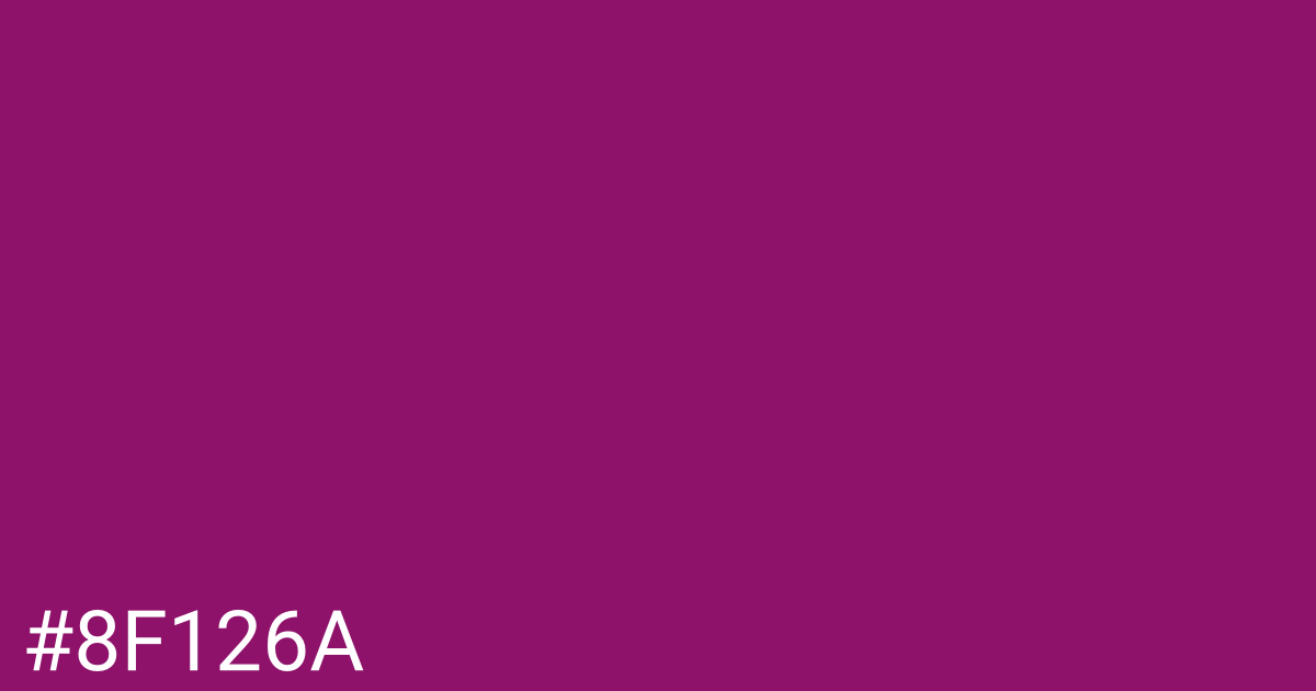 Hex color #8f126a graphic