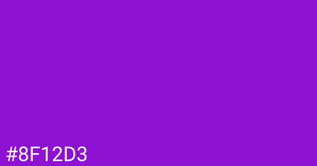 Hex color #8f12d3 graphic