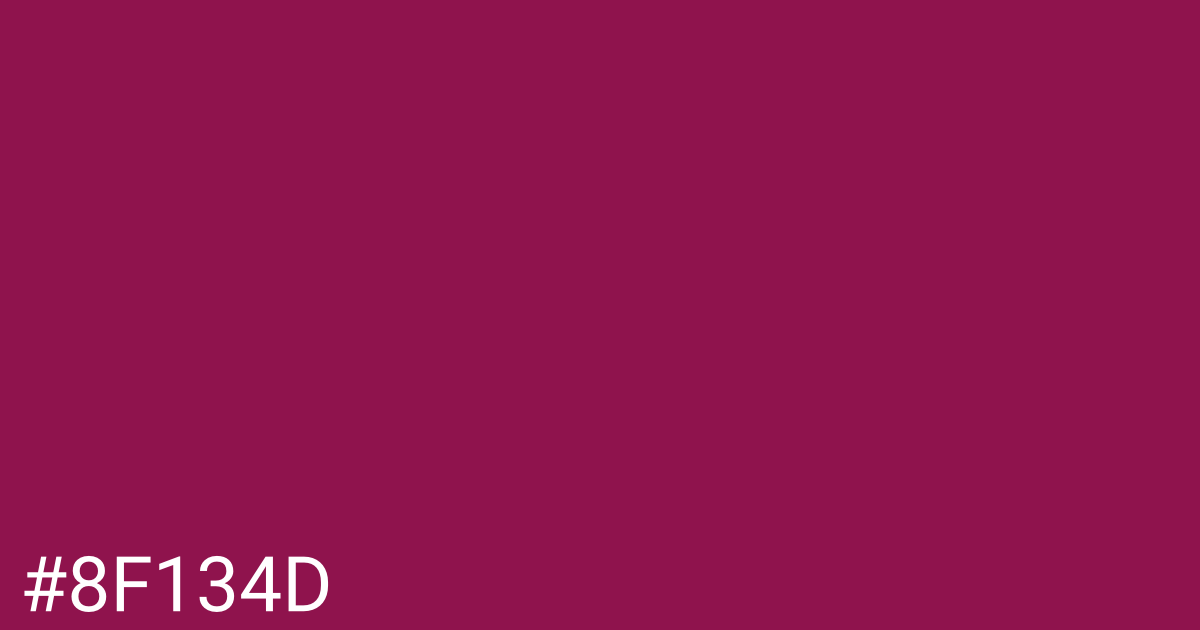 Hex color #8f134d graphic