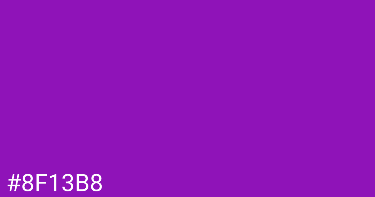 Hex color #8f13b8 graphic