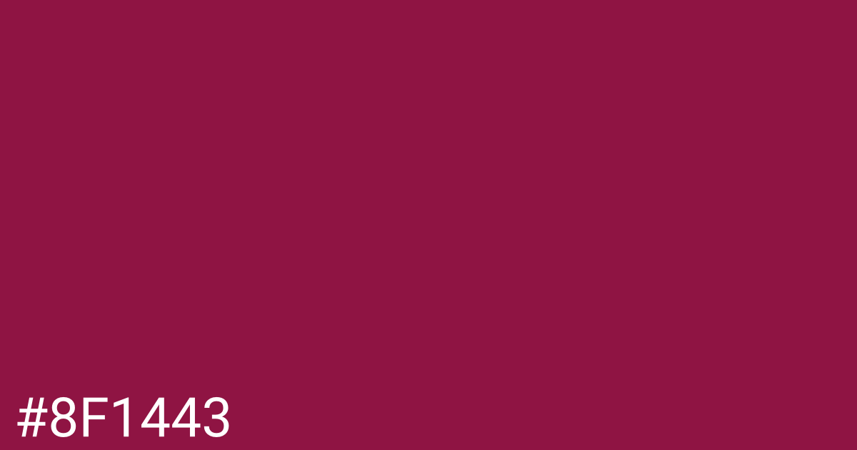 Hex color #8f1443 graphic