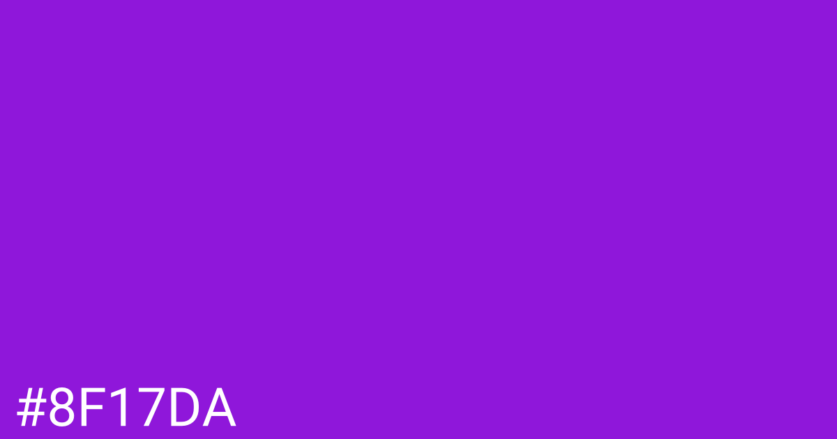Hex color #8f17da graphic