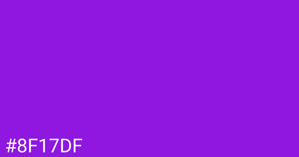 Hex color #8f17df graphic