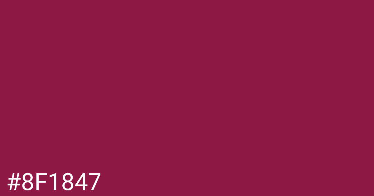 Hex color #8f1847 graphic