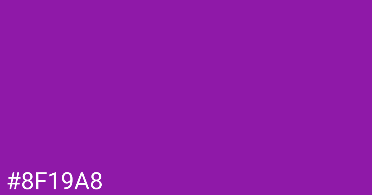 Hex color #8f19a8 graphic