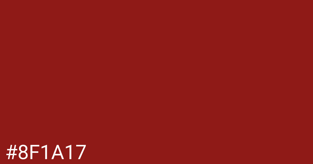 Hex color #8f1a17 graphic