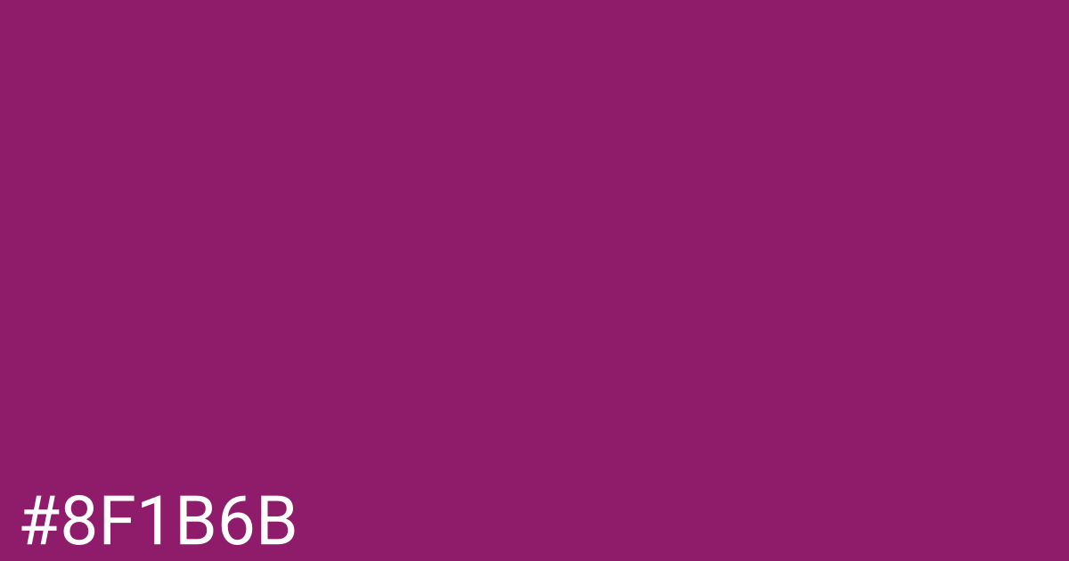 Hex color #8f1b6b graphic