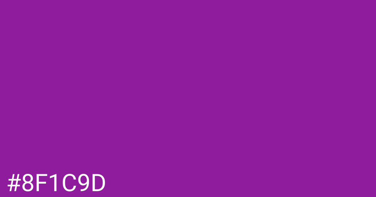 Hex color #8f1c9d graphic