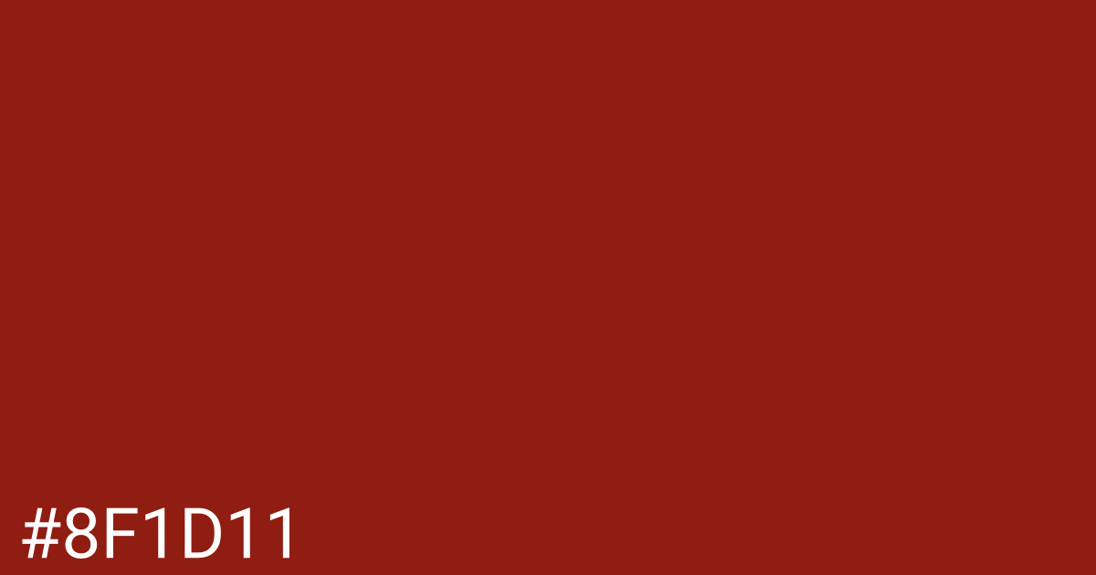 Hex color #8f1d11 graphic