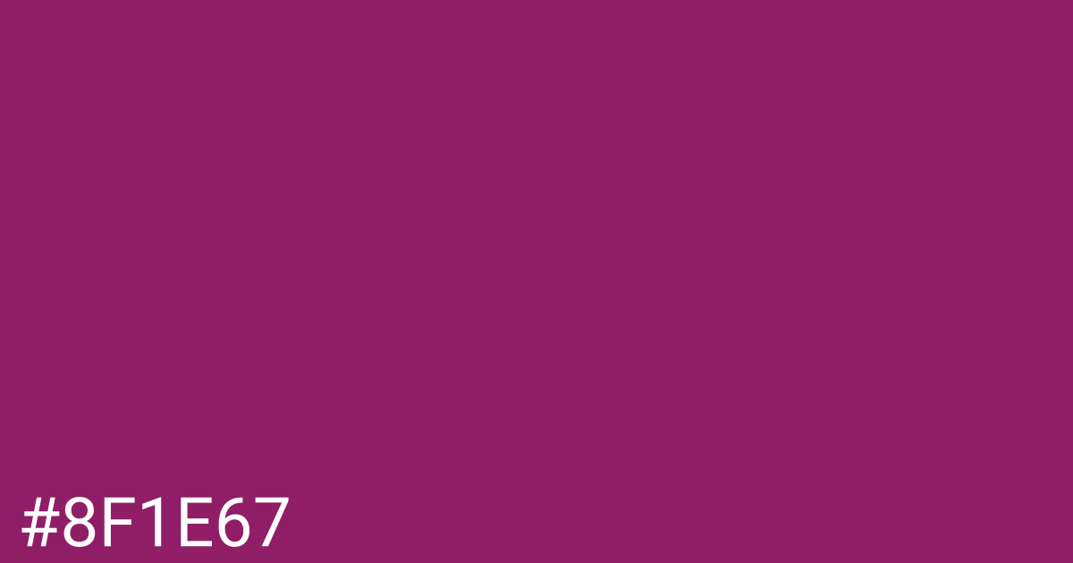 Hex color #8f1e67 graphic