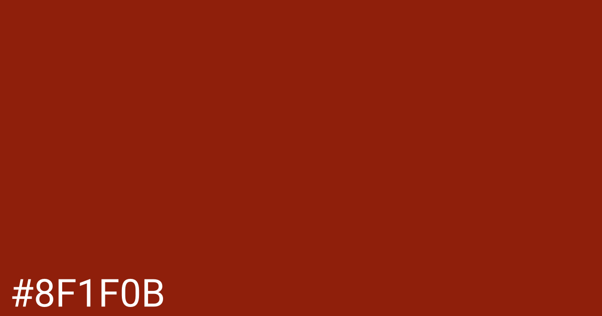 Hex color #8f1f0b graphic
