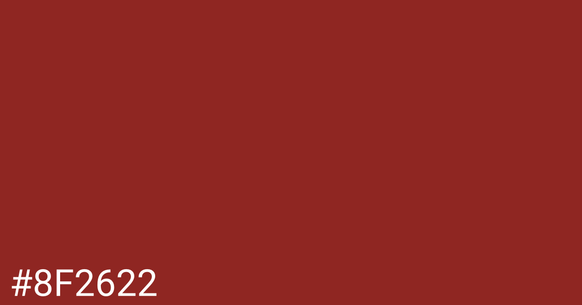 Hex color #8f2622 graphic