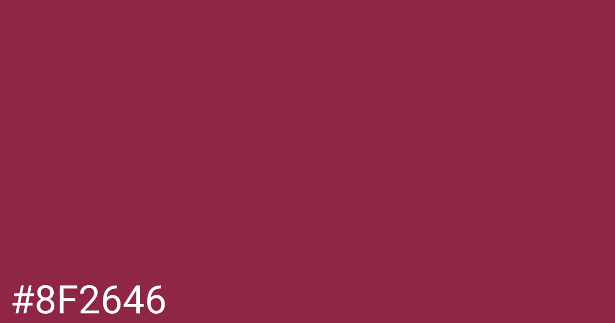 Hex color #8f2646 graphic