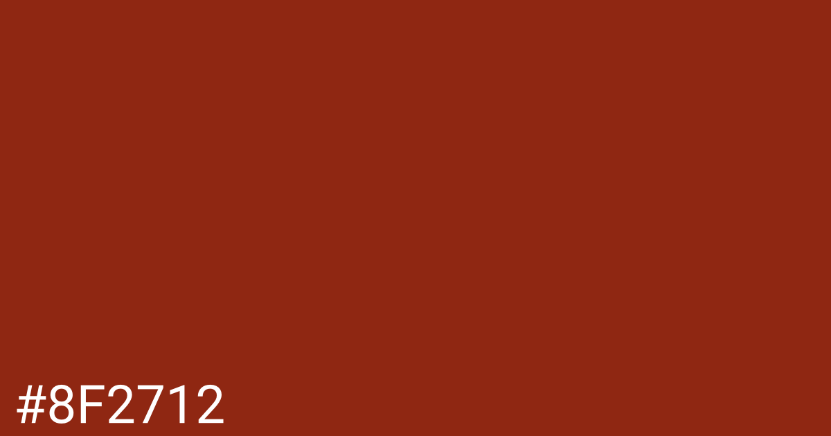 Hex color #8f2712 graphic